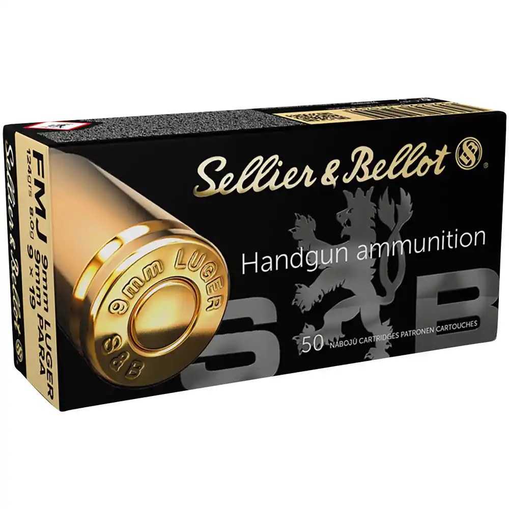 S&B 9 mm Luger Vollmantel 8,0g/124grs. S&B 9 mm Luger Vollmantel 8,0g/124grs.